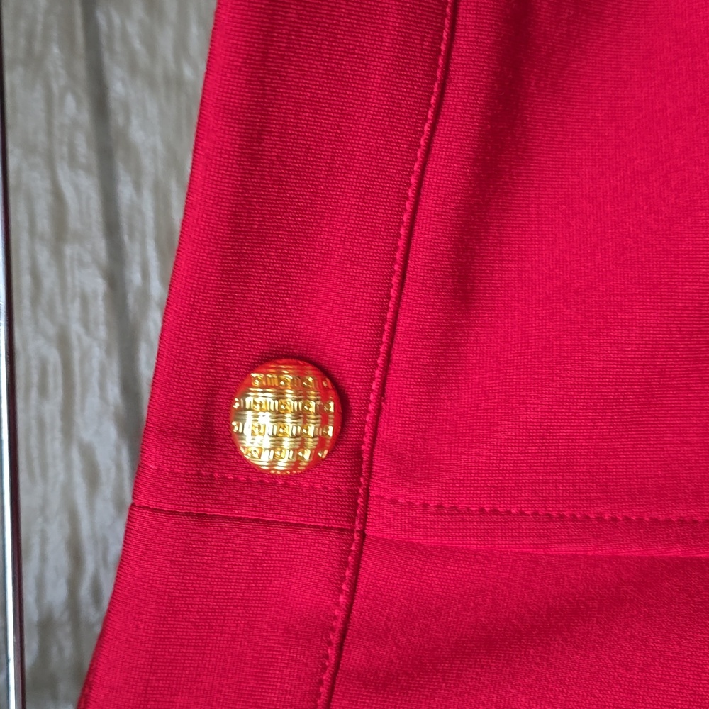 Cabi Broadcast Skirt A Line Mini Pockets Red Fitted At The Waist  6 nwt - Picture 5 of 7